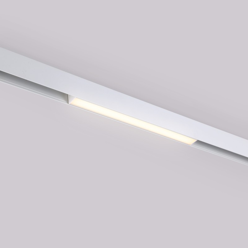 Linear opal LED opal luminaire for magnetic rail 48V - 10W - White