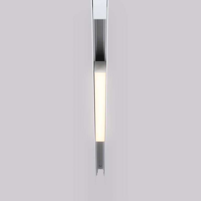 Linear opal LED opal luminaire for magnetic rail 48V - 10W - White
