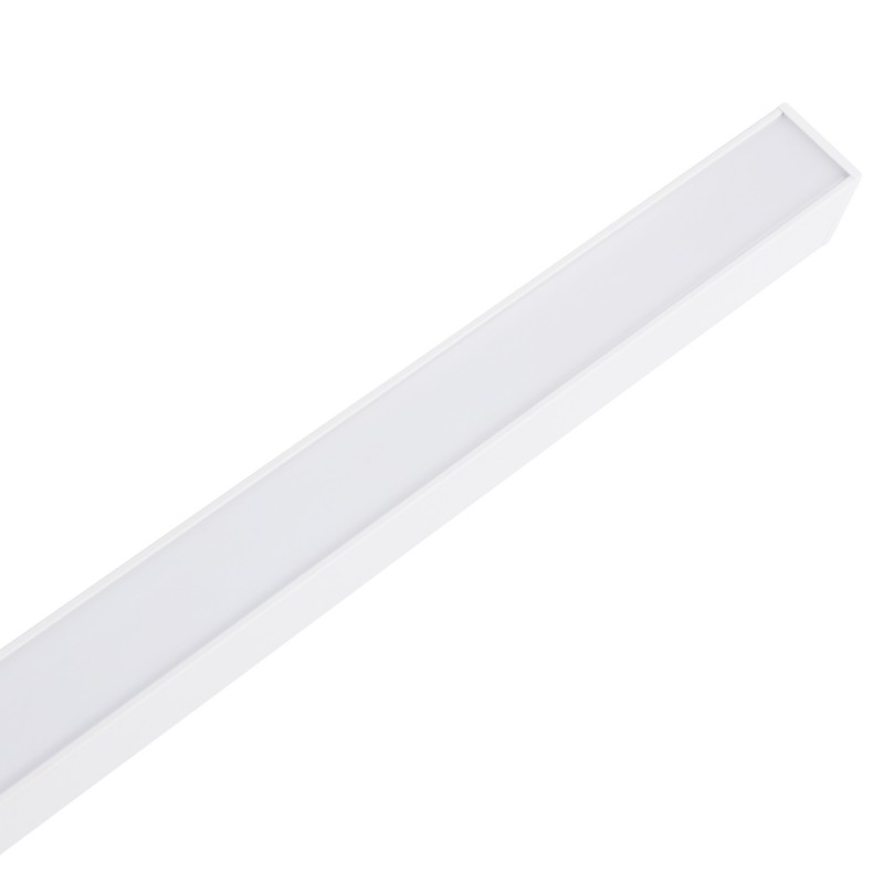 Linear opal LED opal luminaire for magnetic rail 48V - 20W - White