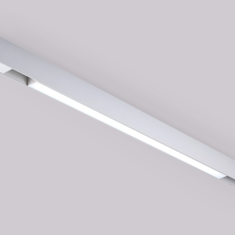 Linear opal LED opal luminaire for magnetic rail 48V - 20W - White