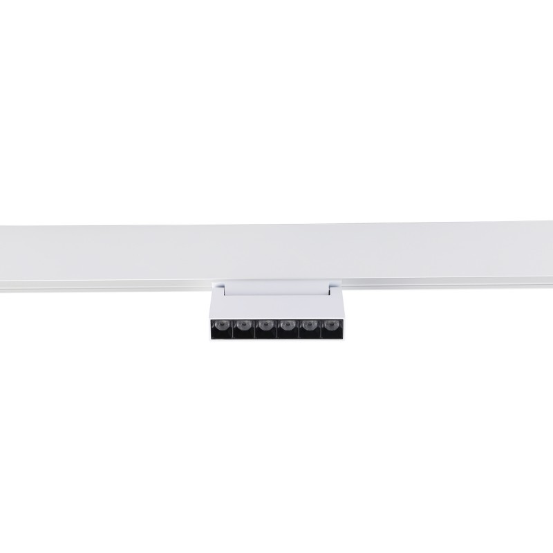 Linear LED adjustable luminaire for magnetic rail 48V - 6W - UGR16 - White