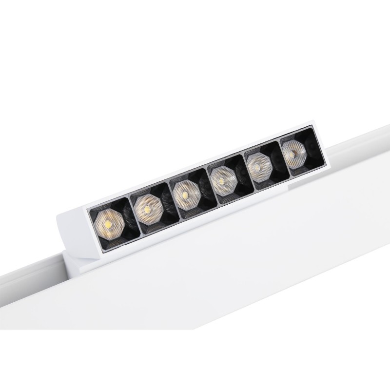 Linear LED adjustable luminaire for magnetic rail 48V - 6W - UGR16 - White