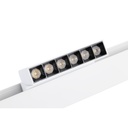 Linear LED adjustable luminaire for magnetic rail 48V - 6W - UGR16 - White