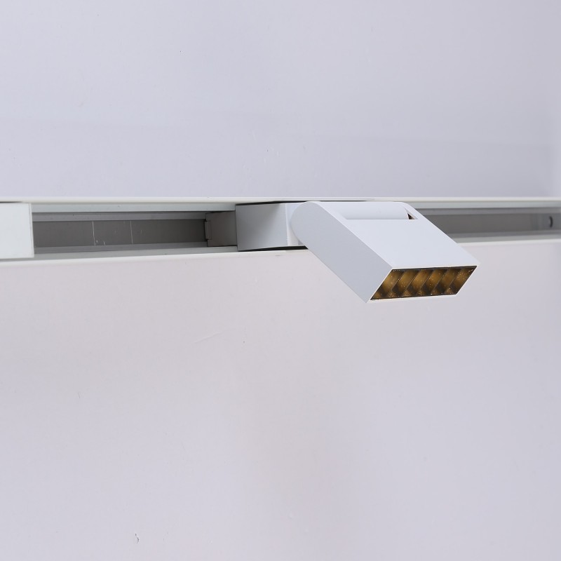Linear LED adjustable luminaire for magnetic rail 48V - 6W - UGR16 - White