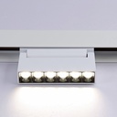 Linear LED adjustable luminaire for magnetic rail 48V - 6W - UGR16 - White