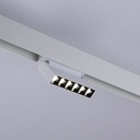 Linear LED adjustable luminaire for magnetic rail 48V - 6W - UGR16 - White