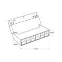Linear LED adjustable luminaire for magnetic rail 48V - 6W - UGR16 - White