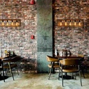 Vintage wood and metal pendant lamp "Sisca" - 5xE27