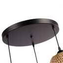 Trisa" triple wicker pendant lamp - 3xE27