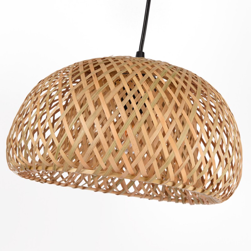 Trisa" triple wicker pendant lamp - 3xE27
