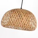 Trisa" triple wicker pendant lamp - 3xE27