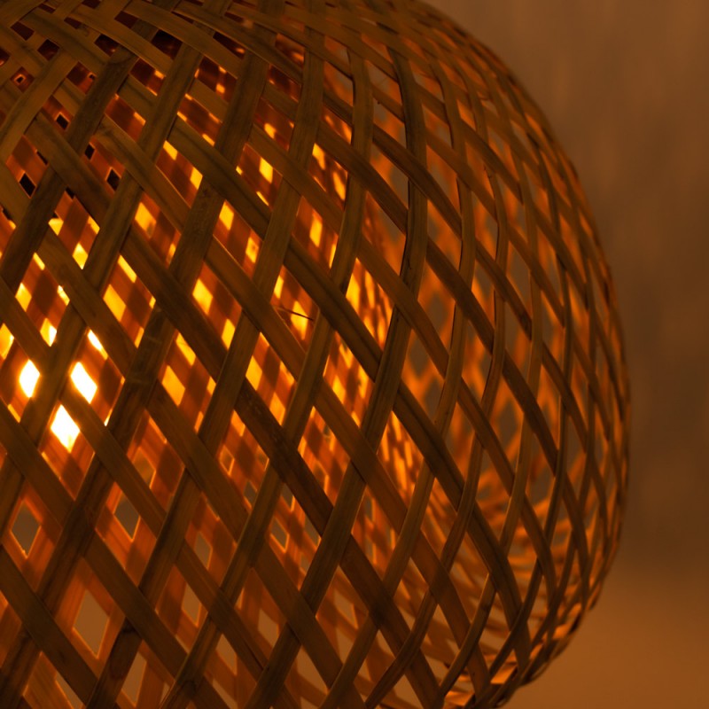 Trisa" triple wicker pendant lamp - 3xE27