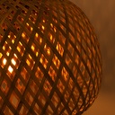 Trisa" triple wicker pendant lamp - 3xE27