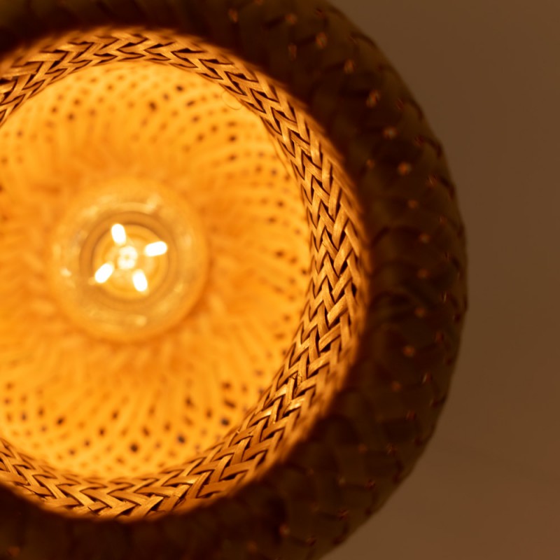 Trisa" triple wicker pendant lamp - 3xE27