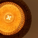 Trisa" triple wicker pendant lamp - 3xE27