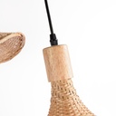 Triple wicker pendant lamp "Bellas 3" - 3xE27