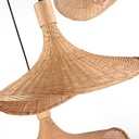 Triple wicker pendant lamp "Bellas 3" - 3xE27