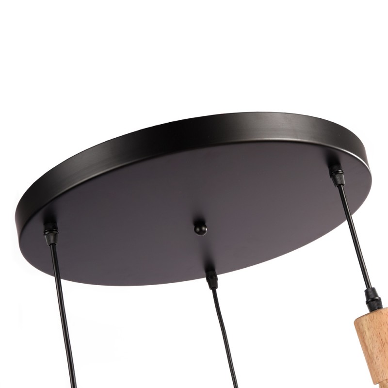 Triple wicker pendant lamp "Bellas 3" - 3xE27