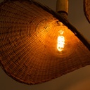 Triple wicker pendant lamp "Bellas 3" - 3xE27