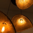 Triple wicker pendant lamp "Bellas 3" - 3xE27