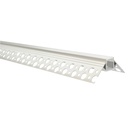 Aluminum profile integration plaster/plasterboard for external corner - LED strip up to 10 mm - 2 meters