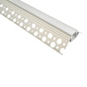 Aluminum profile integration plaster/plasterboard for external corner - LED strip up to 10 mm - 2 meters