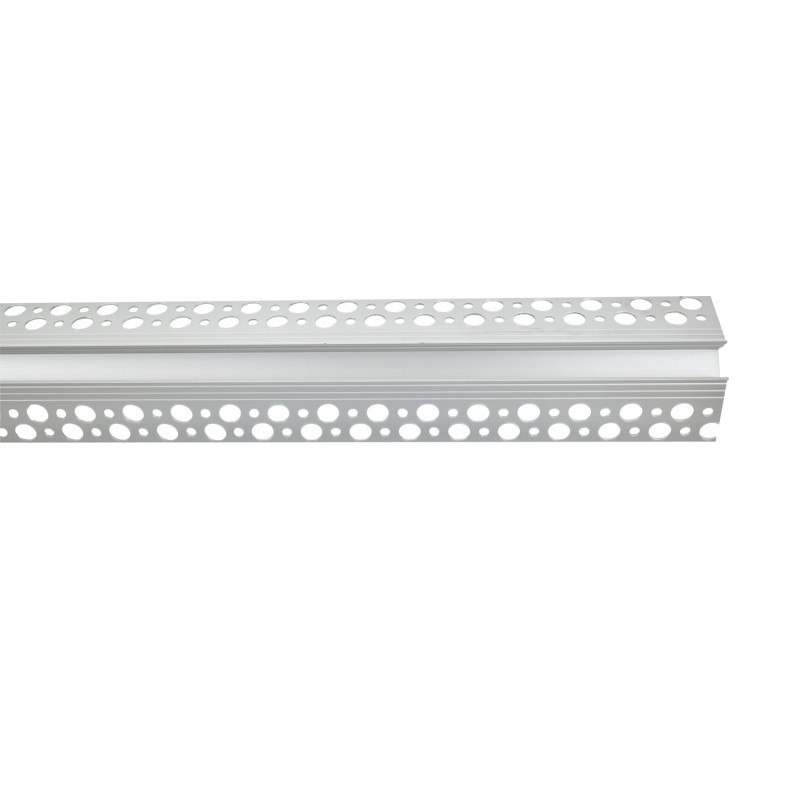 Aluminum profile integration plaster/plasterboard for external corner - LED strip up to 10 mm - 2 meters