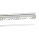 Aluminum profile integration plaster/plasterboard for external corner - LED strip up to 10 mm - 2 meters