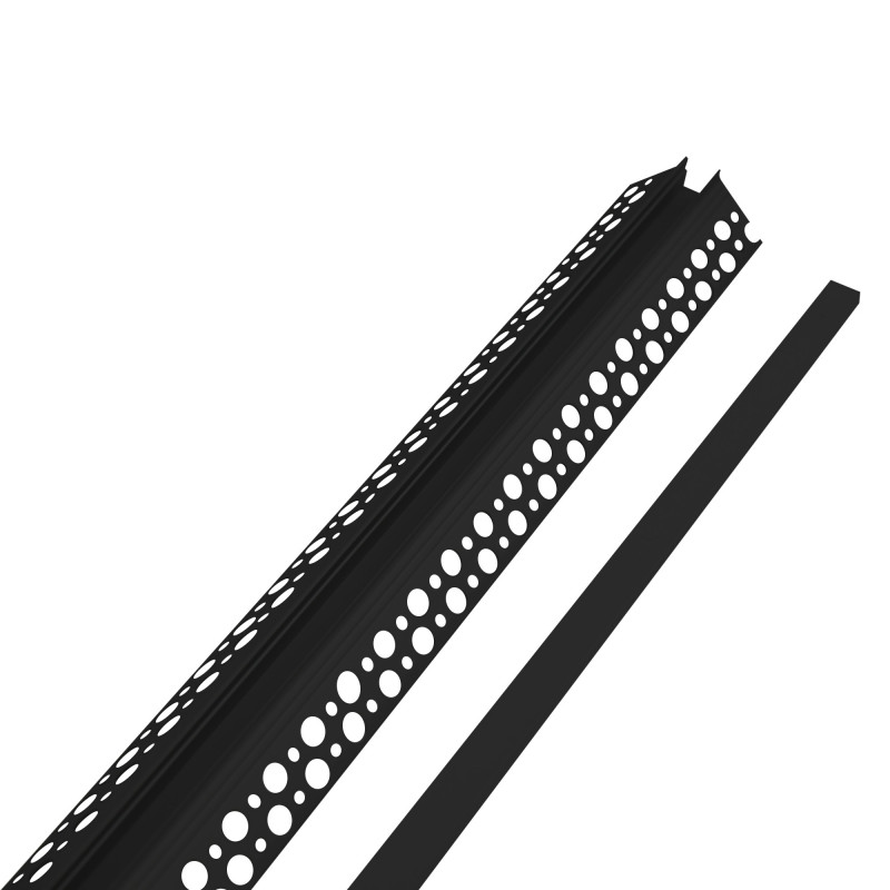 Aluminum profile integration plaster/plasterboard for external corner - LED strip up to 10 mm - 2 meters