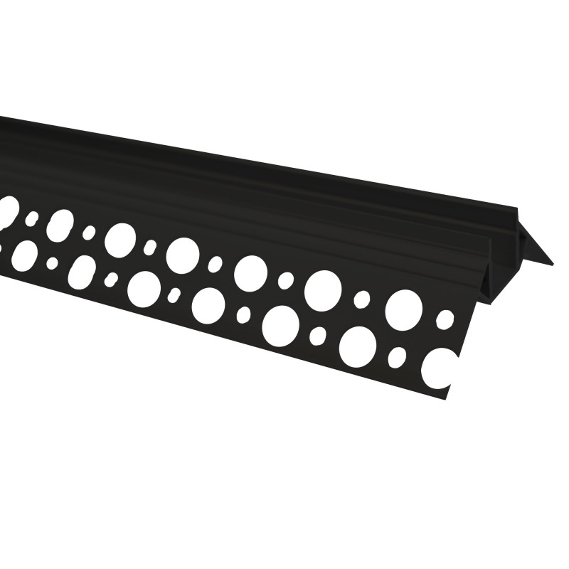 Aluminum profile integration plaster/plasterboard for external corner - LED strip up to 10 mm - 2 meters