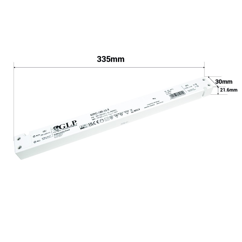 Slim power supply 132W 12V 11A - GLP