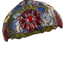 Tiffany-inspired pendant lamp with floral mosaic in glass