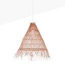 Willow" wicker pendant lamp with switch and plug