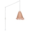 Plug-in natural fiber pendant lamp "NAM"