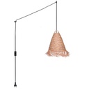 Plug-in natural fiber pendant lamp "NAM"