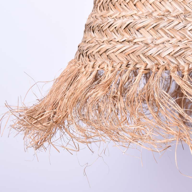 Plug-in natural fiber pendant lamp "NAM"