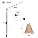 Plug-in natural fiber pendant lamp "NAM"