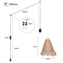 Plug-in natural fiber pendant lamp "NAM"