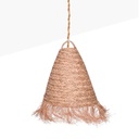 Plug-in natural fiber pendant lamp "NAM"