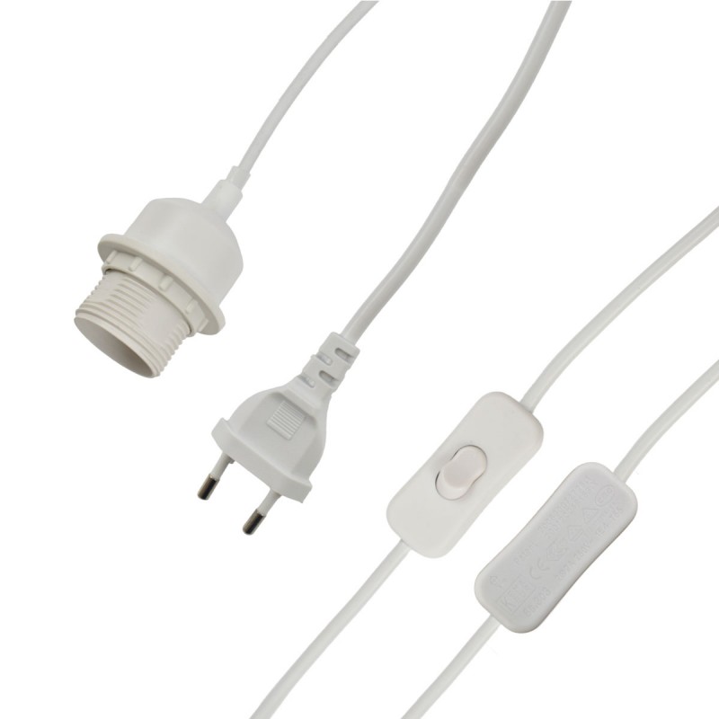 Plug-in natural fiber pendant lamp "NAM"