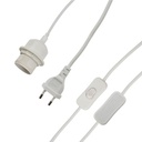 Plug-in natural fiber pendant lamp "NAM"