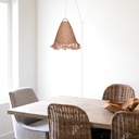 Plug-in natural fiber pendant lamp "NAM"