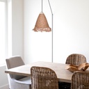Plug-in natural fiber pendant lamp "NAM"
