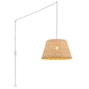 Wicker pendant lamp "Hank" with switch and socket