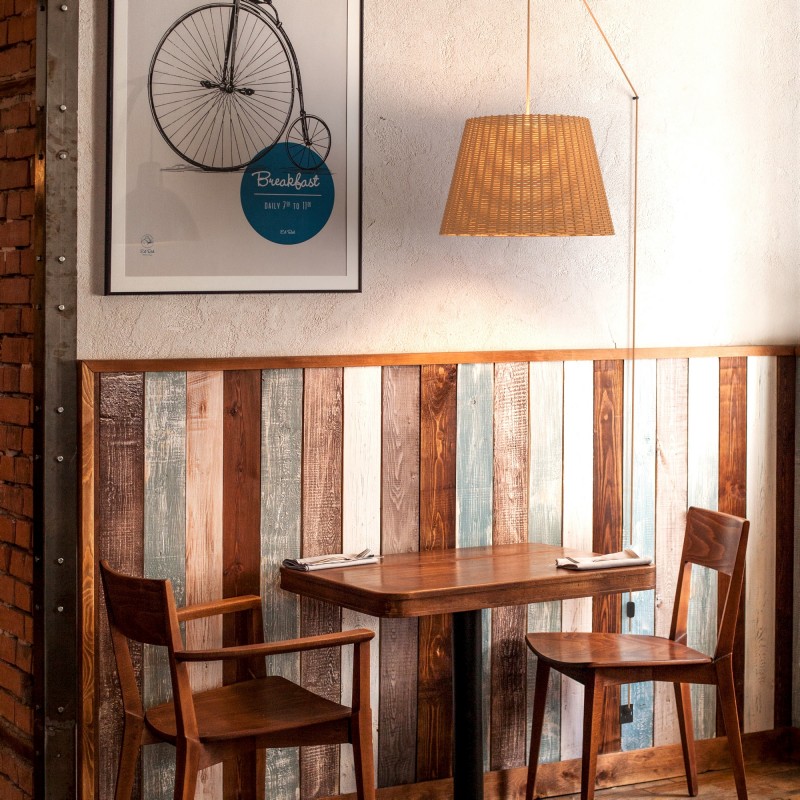 Wicker pendant lamp "Hank" with switch and socket