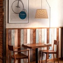 Wicker pendant lamp "Hank" with switch and socket