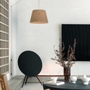 Wicker pendant lamp "Hank" with switch and socket