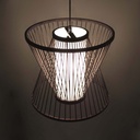 Bamboo pendant lamp "Rise" with switch and plug