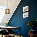 Bamboo pendant lamp "Rise" with switch and plug