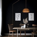 Wicker pendant lamp with switch and plug "Hanna".